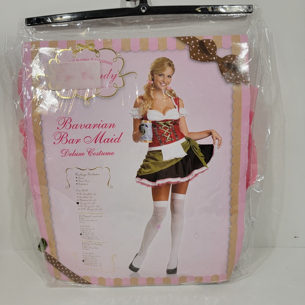 California Costumes Bavarian Bar Maid Deluxe Costume Womens Large 10-12 Dirndl